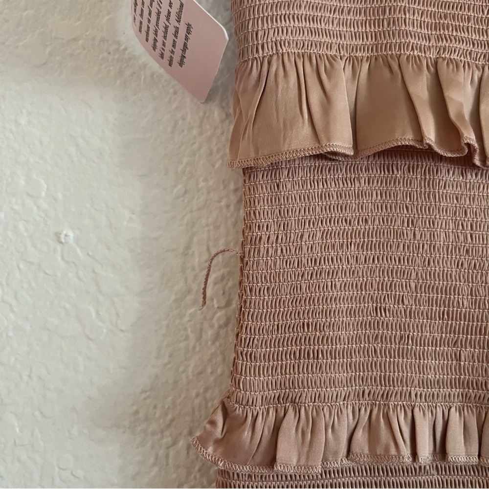 Anthropologie V. Chapman Lily Smocked Bodycon Midi Dress size 6 - Picture 7 of 9